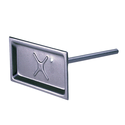 Platine Boîtier, avec tige à souder, 110 mm de long, couvercle, électrozingué