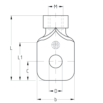 Vis plate renforcée M8